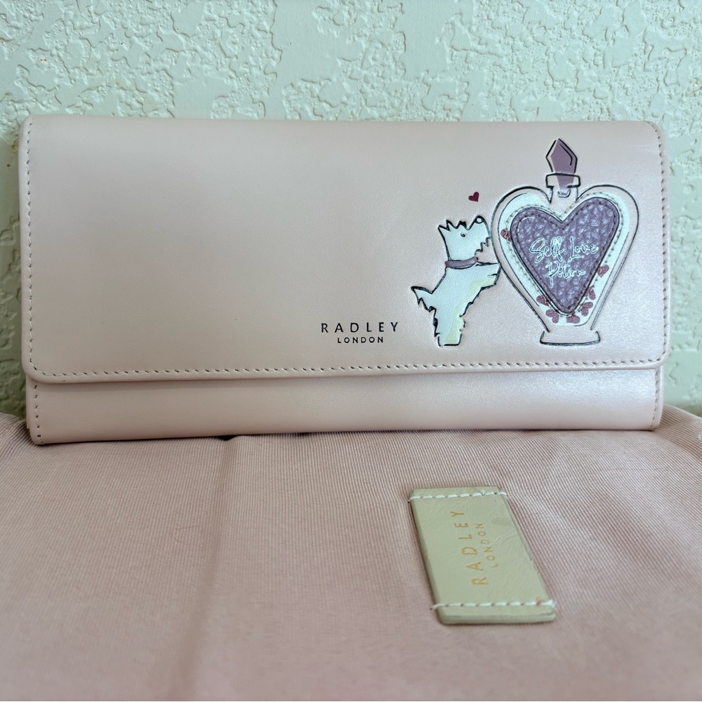 NWOT-- Radley London Light Pink Love Potion Wallet (comes with dust bag)